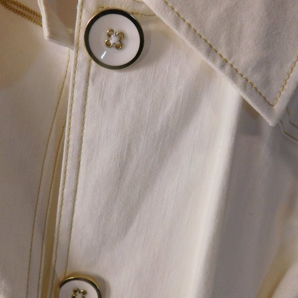 Denim & Co. White Woman's Jacket Small NEW - Picture 9 of 9